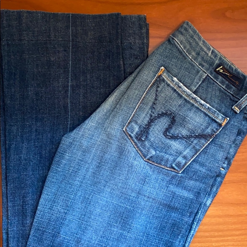 Low waist full leg denim